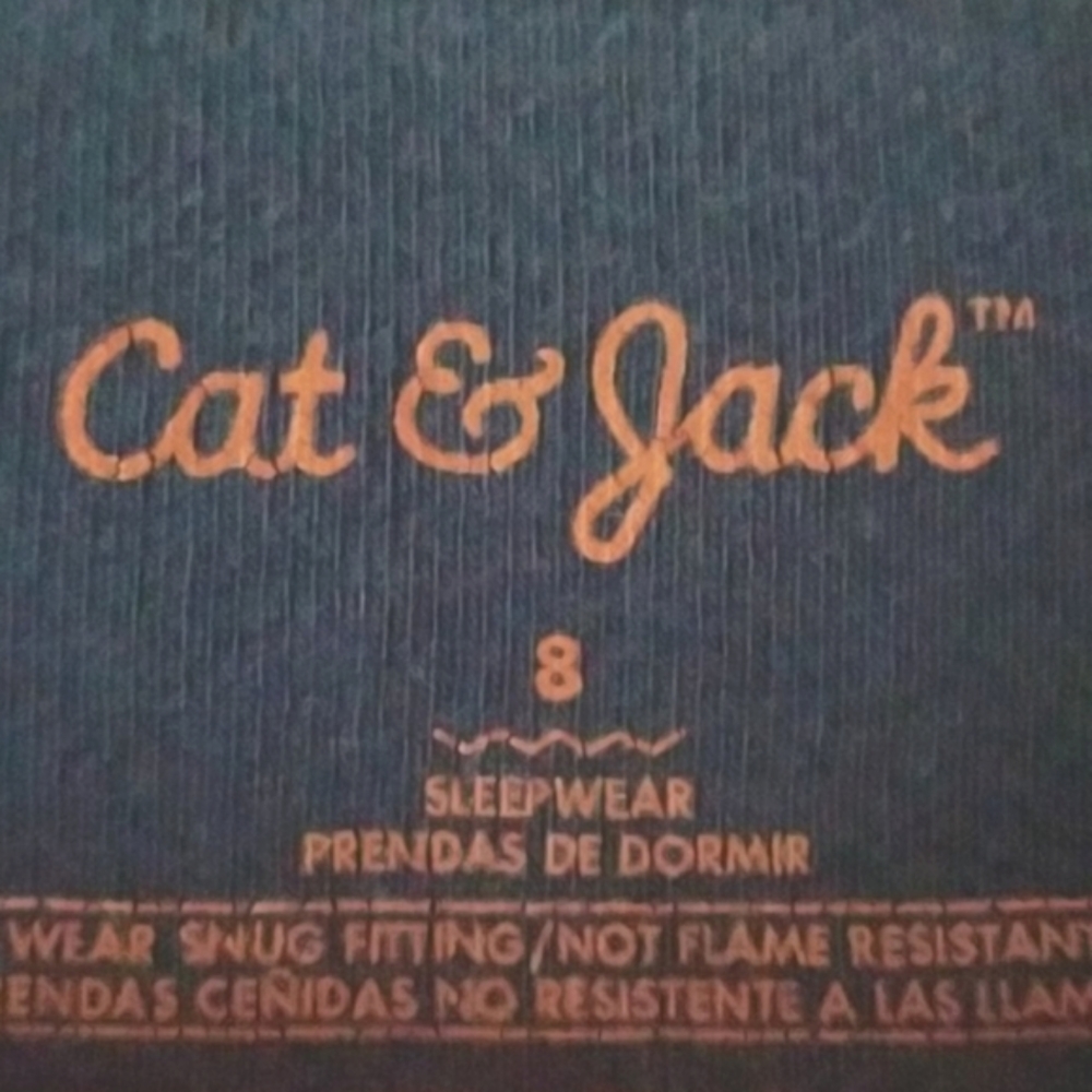 Cat & Jack Girls Pajamas Moon and Stars Navy Size 8 - Picture 5 of 11